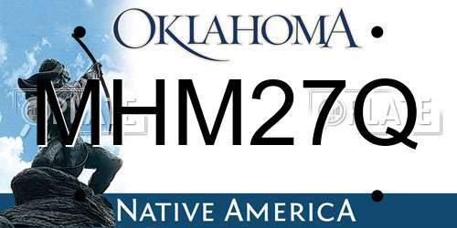 MHM27Q Oklahoma License Plate