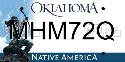 MHM72Q Oklahoma License Plate
