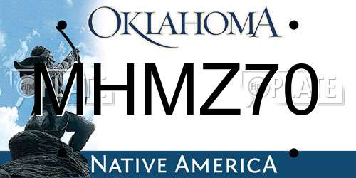 MHMZ70 Oklahoma License Plate
