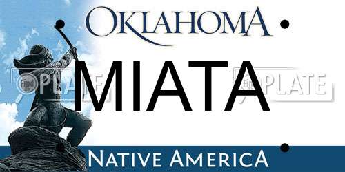 MIATA Oklahoma License Plate