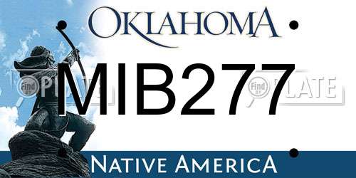 MIB277 Oklahoma License Plate