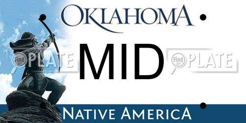 MID Oklahoma License Plate