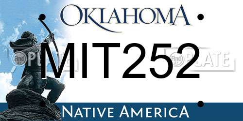 MIT252 Oklahoma License Plate