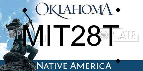 MIT28T Oklahoma License Plate