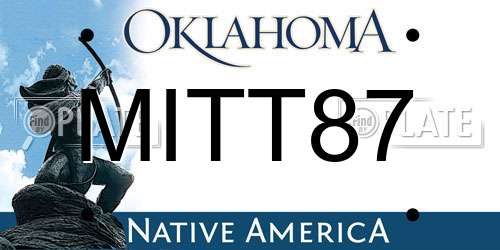 MITT87 Oklahoma License Plate