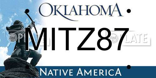 MITZ87 Oklahoma License Plate