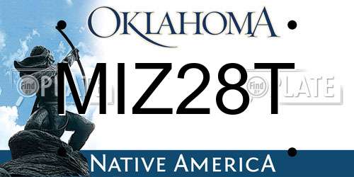 MIZ28T Oklahoma License Plate