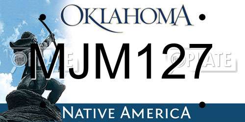 MJM127 Oklahoma License Plate