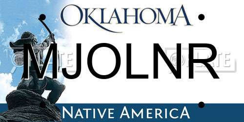 MJOLNR Oklahoma License Plate