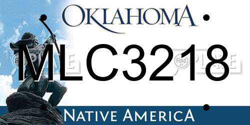 MLC3218 Oklahoma License Plate