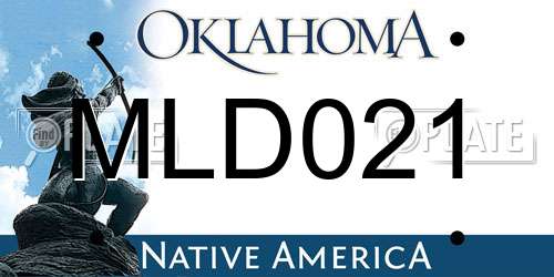 MLD021 Oklahoma License Plate