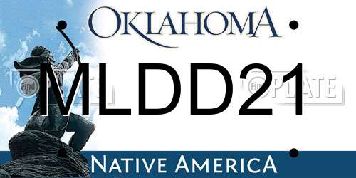 MLDD21 Oklahoma License Plate
