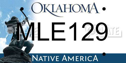 MLE129 Oklahoma License Plate