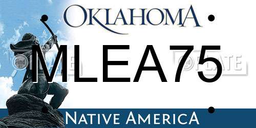 MLEA75 Oklahoma License Plate