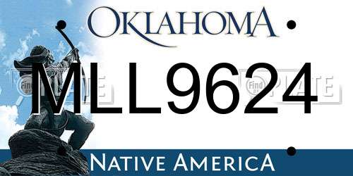 MLL9624 Oklahoma License Plate
