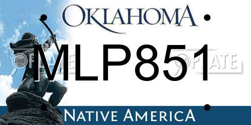 MLP851 Oklahoma License Plate