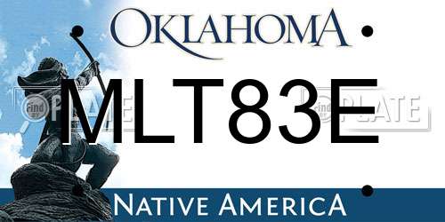 MLT83E Oklahoma License Plate