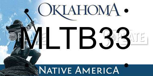 MLTB33 Oklahoma License Plate