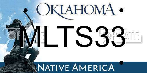 MLTS33 Oklahoma License Plate