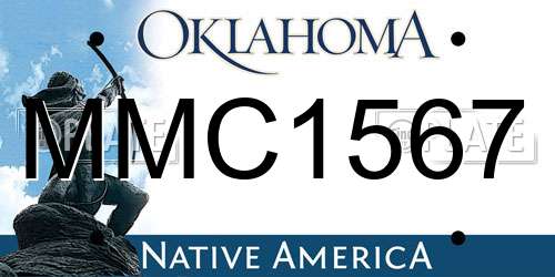 MMC1567 Oklahoma License Plate