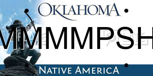 MMMMPSH Oklahoma License Plate
