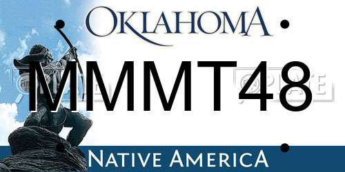 MMMT48 Oklahoma License Plate