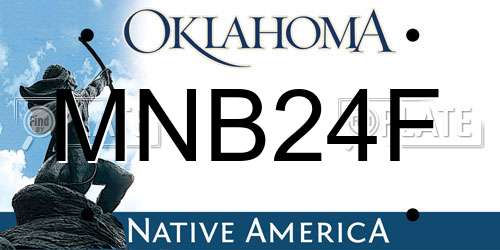 MNB24F Oklahoma License Plate