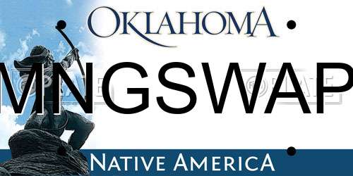MNGSWAP Oklahoma License Plate