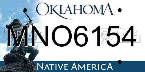MNO6154 Oklahoma License Plate