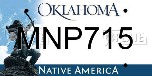 MNP715 Oklahoma License Plate