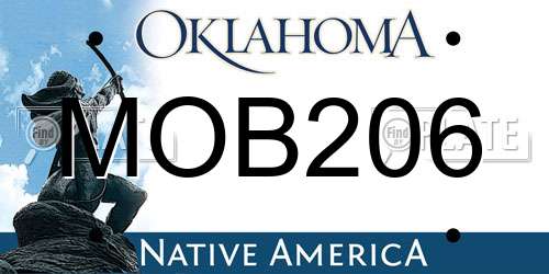 MOB206 Oklahoma License Plate