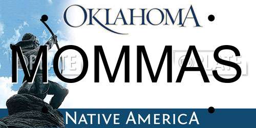 MOMMAS Oklahoma License Plate