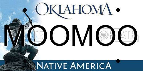 MOOMOO Oklahoma License Plate