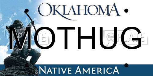 MOTHUG Oklahoma License Plate