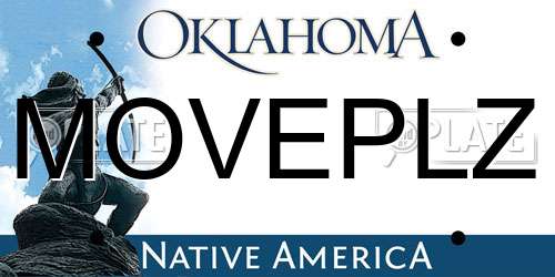 MOVEPLZ Oklahoma License Plate