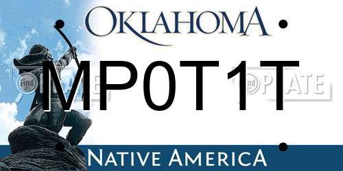MP0T1T Oklahoma License Plate