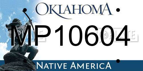 MP10604 Oklahoma License Plate