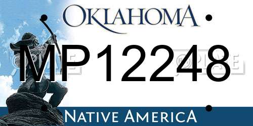 MP12248 Oklahoma License Plate