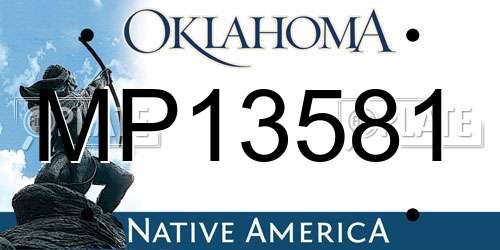 MP13581 Oklahoma License Plate