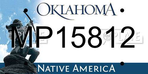 MP15812 Oklahoma License Plate