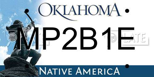 MP2B1E Oklahoma License Plate