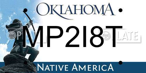 MP2I8T Oklahoma License Plate