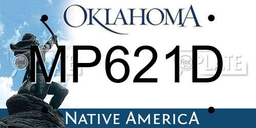 MP621D Oklahoma License Plate