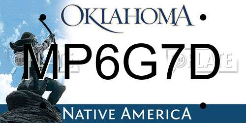 MP6G7D Oklahoma License Plate