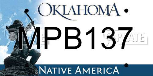 MPB137 Oklahoma License Plate