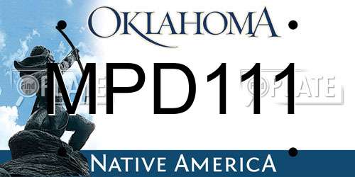 MPD111 Oklahoma License Plate
