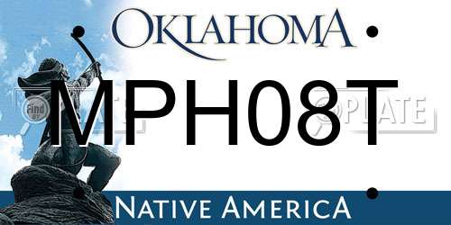 MPH08T Oklahoma License Plate