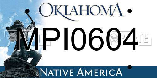 MPI0604 Oklahoma License Plate