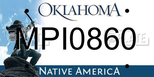 MPI0860 Oklahoma License Plate