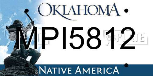 MPI5812 Oklahoma License Plate